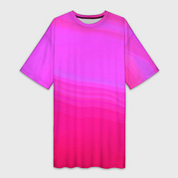 Футболка женская длинная Neon pink bright abstract background, цвет: 3D-принт