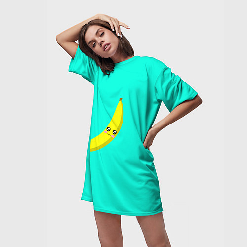 Женская длинная футболка Я - банан / 3D-принт – фото 3