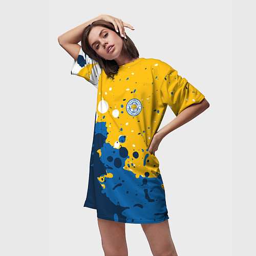 Женская длинная футболка Сборная Уругвая Краска / 3D-принт – фото 3