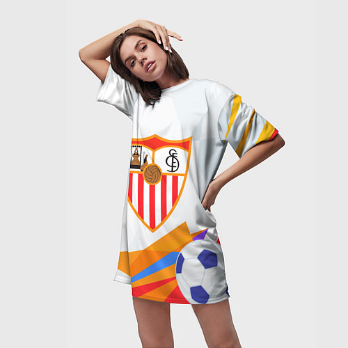 Женская длинная футболка Sevilla Абстракция / 3D-принт – фото 3