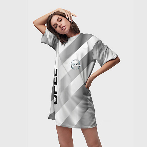 Женская длинная футболка Опель - спорт / 3D-принт – фото 3
