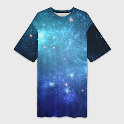 Женская длинная футболка Ледяная туманность