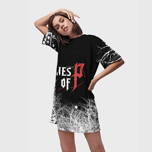 Женская длинная футболка Лайс оф Пи - Lies of P / 3D-принт – фото 3