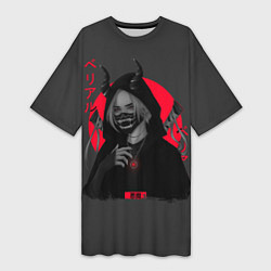 Женская длинная футболка Devil girl аниме