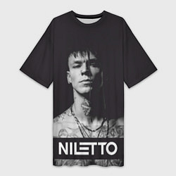 Футболка женская длинная Данил Прытков черно-белая фотография, цвет: 3D-принт