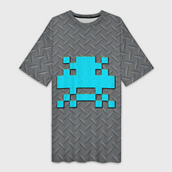 Футболка женская длинная Space Invader, цвет: 3D-принт