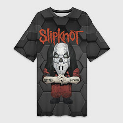 Футболка женская длинная Slipknot seven art, цвет: 3D-принт