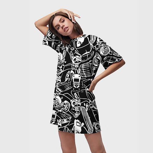 Женская длинная футболка JDM Pattern / 3D-принт – фото 3