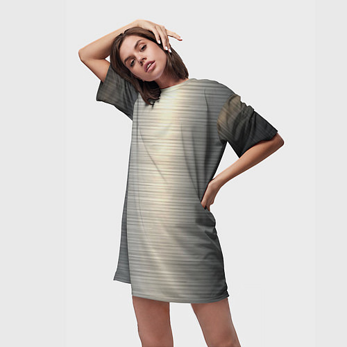 Женская длинная футболка Нержавейка - текстура / 3D-принт – фото 3