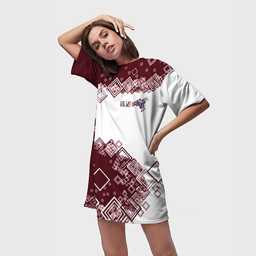 Женская длинная футболка Горы зовут Сноуборд / 3D-принт – фото 3