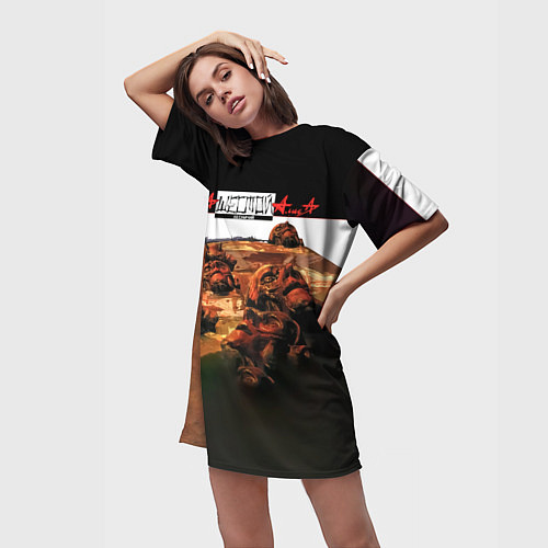 Женская длинная футболка Шестой лесничий - Алиса / 3D-принт – фото 3