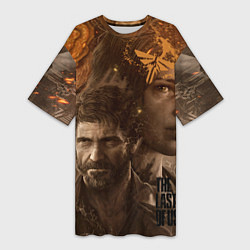 Футболка женская длинная Джоэл и Элли - The Last of Us, цвет: 3D-принт