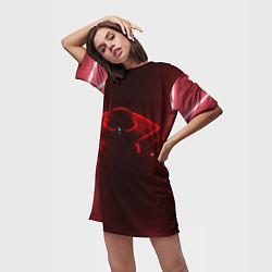 Футболка женская длинная Cypher Valorant, цвет: 3D-принт — фото 2