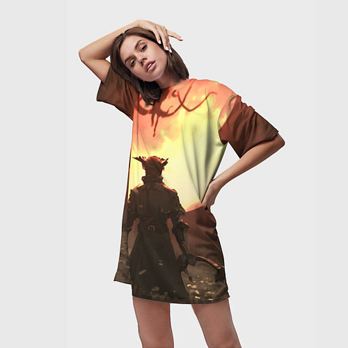 Женская длинная футболка Охотник против сущности / 3D-принт – фото 3