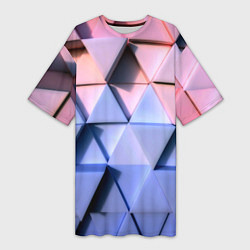 Женская длинная футболка Triangle gradient