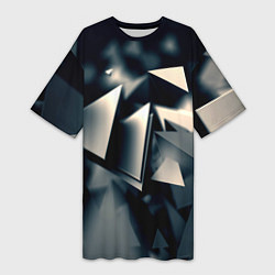 Футболка женская длинная Dark abstraction, цвет: 3D-принт