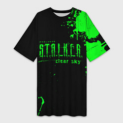 Футболка женская длинная Stalker sky art, цвет: 3D-принт
