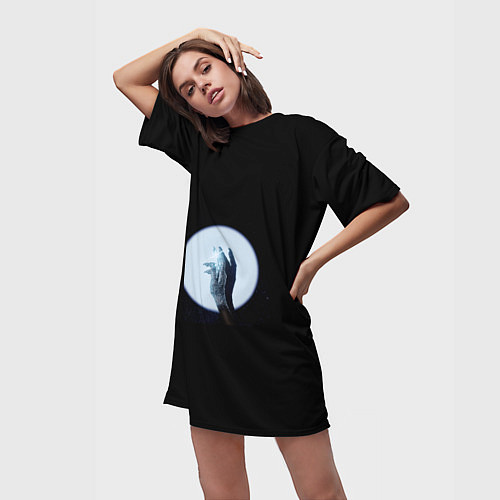 Женская длинная футболка The Limba - Celine / 3D-принт – фото 3