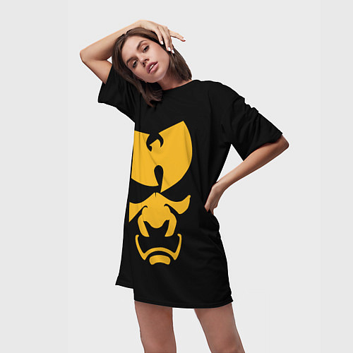 Женская длинная футболка Wu-Tang Clan samurai / 3D-принт – фото 3