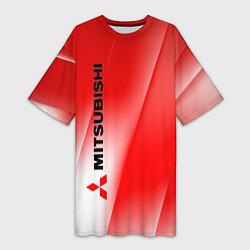 Женская длинная футболка Mitsubishi sign