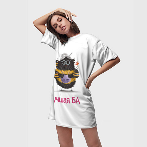 Женская длинная футболка Пёлка БА / 3D-принт – фото 3