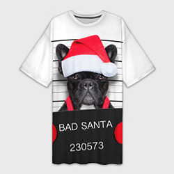 Футболка женская длинная Собака арестована, цвет: 3D-принт