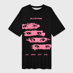 Женская длинная футболка Blackpink Eyes
