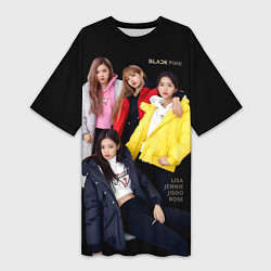 Футболка женская длинная Blackpink Bright jackets, цвет: 3D-принт