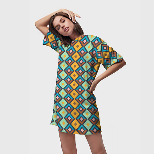 Женская длинная футболка Africa mood / 3D-принт – фото 3