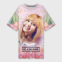 Футболка женская длинная Lisa kpop, цвет: 3D-принт