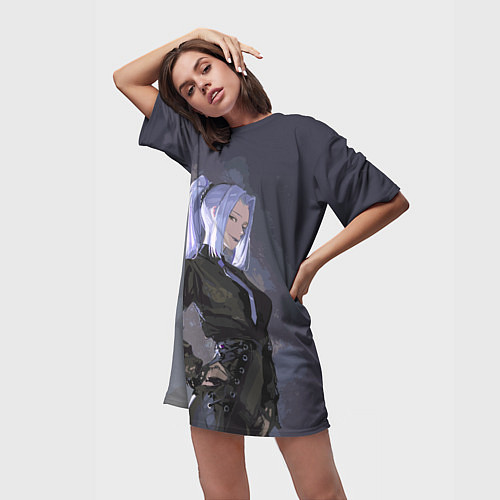 Женская длинная футболка Мей Мей - Магическая битва / 3D-принт – фото 3