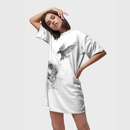 Женская длинная футболка Скорость,моя стихия / 3D-принт – фото 3