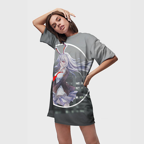 Женская длинная футболка Touhou Project Рейсен Удонгейн Инаба / 3D-принт – фото 3