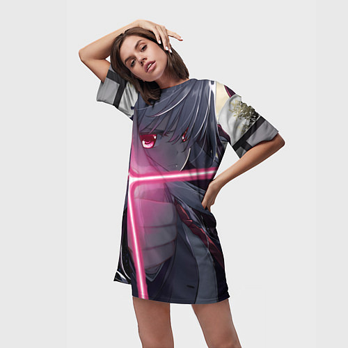 Женская длинная футболка Touhou Project Рейсен Удонгейн Инаба / 3D-принт – фото 3