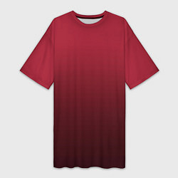 Женская длинная футболка Градиент цвета тёмный кабаре