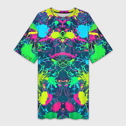 Женская длинная футболка Colorful blots - expressionism - vogue