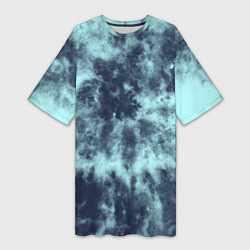 Футболка женская длинная Tie-Dye дизайн, цвет: 3D-принт