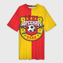 Футболка женская длинная Арсенал Тула ФК, цвет: 3D-принт