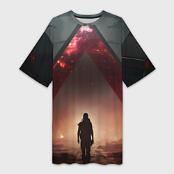 Футболка женская длинная Арка, цвет: 3D-принт