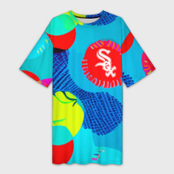 Футболка женская длинная Chicago White Sox - baseball team, цвет: 3D-принт