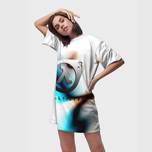 Женская длинная футболка Half life 3 is coming / 3D-принт – фото 3