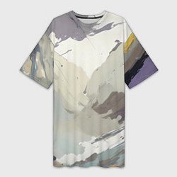 Футболка женская длинная Цвета прованса, цвет: 3D-принт