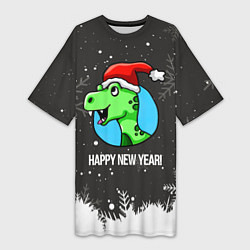 Женская длинная футболка Happy new year 2024