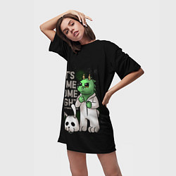 Футболка женская длинная Время пришло - 2024, цвет: 3D-принт — фото 2