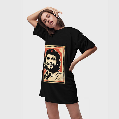 Женская длинная футболка Команданте Че Гевара / 3D-принт – фото 3