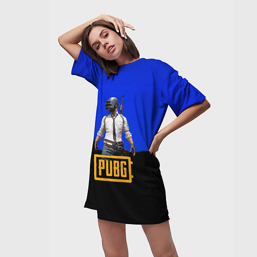 Женская длинная футболка Pubg modern game 2023 / 3D-принт – фото 3