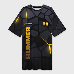 Женская длинная футболка Hummer - плиты с эффектом свечения
