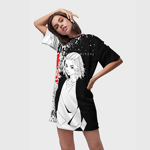 Женская длинная футболка Майки из тосвы - Токийские мстители / 3D-принт – фото 3