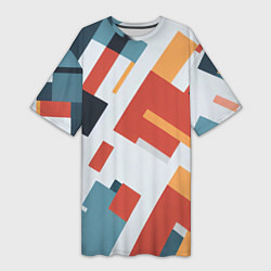 Женская длинная футболка Геометрический узор - нейросеть