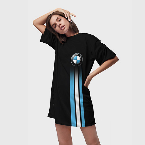 Женская длинная футболка BMW Premium / 3D-принт – фото 3